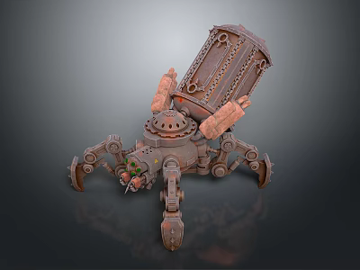 Steampunk Inspired Mechanical Creature With Decorative Structures And Multi Legged Design 3d model