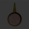 Copper Green And Brown Textured Household Pot With Handle For Daily Use