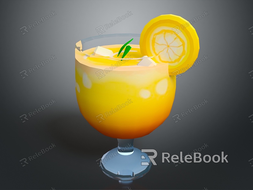 Modern Drink Lemon Lemon Drink Food model