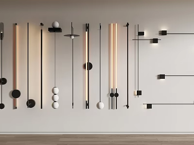 Modern Wall Lamps Collection With Various Contemporary Designs For Home Decor 3d model