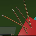Four Yellow Pencils With Green Erasers And Black Text On Green Background