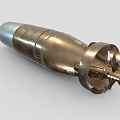 Torpedo Nuclear Bomb Atomic Bomb Nuclear Warhead Cannonball Missile Cruise Missile Low Face Number Low Model Simple Model Game Movie Level Super Realistic 3d model