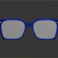 Stylish Blue Square Frame Glasses With Modern Design And Reflective Finish