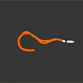 Portable USB Flash Drive With Orange Lanyard For Computer Accessory Design