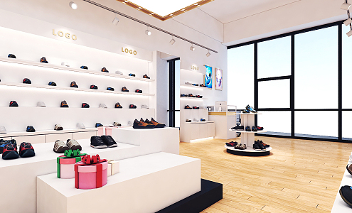 Modern Shoe Store Live Company Shoes Live Space 3d model