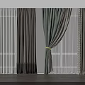 Layered Curtain Design For Living Room Window With Light Green Beige Panels Sheer Linen Tiebacks