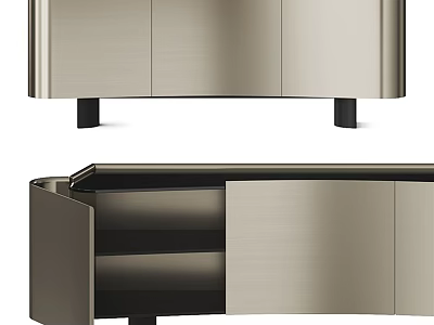 Modern Console Cabinet And Sideboard With Storage Drawers And Sleek Design 3d model