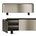 Modern Console Cabinet And Sideboard With Storage Drawers And Sleek Design