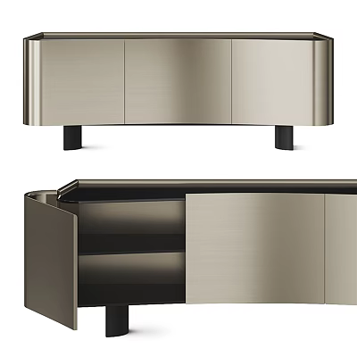 Modern Console Cabinet And Sideboard With Storage Drawers And Sleek Design 3d model