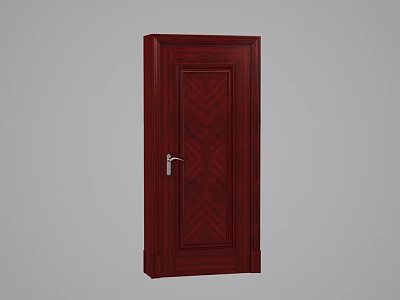 American solid wood gate 3d model