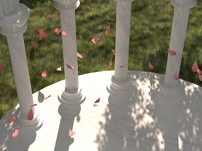 Retro Romantic Scene 3d model