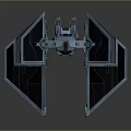 Detailed Cosmic Starfighter Model With Angular Wings And Metallic Structure