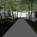 Modern Entrance Gate Design With Stone Wall Tree And Car In Front