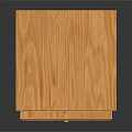 Natural Wooden Nightstand With Two Drawers And Simple Design Drawer Handles