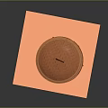 Traditional Orange Bamboo Steamer with Lid on Pink Mat for Kitchen Use