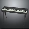 Electronic Keyboard With Digital Display Control Buttons And Built In Speakers On Stand