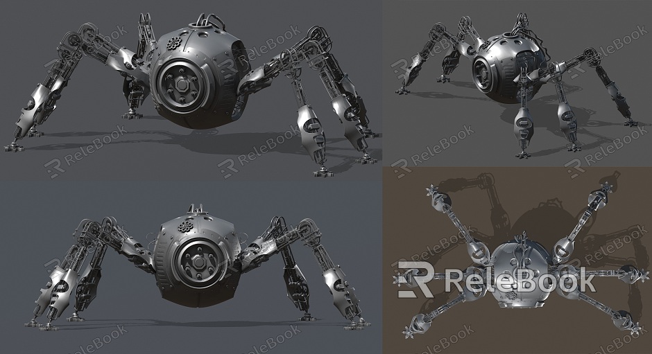 Modern Mecha Spider Robot Industrial Robot Equipment Mechanical Warrior Insect Machine Future Science Fiction Mechanical Equipment Science Fiction Spider Machine Equipment model