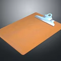 Orange Clipboard With White Clip Perfect For Daily Office And School Stationery Use