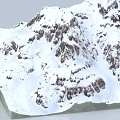 Scenic Snowy Mountain Landscape With Snow Covered Peaks And Rocky Outcrops