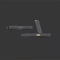 Two Modern Tactical Black Pistols With Sleek Design And Reflective Finish