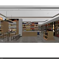 Modern Tobacco and Liquor Store Interior With Wooden Shelves Alcohol Bottles Display And Front Counter