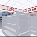 MEIYIJIA Convenience Store Red And White Exterior With Coca-Cola Signage In Urban City Background