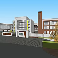 Modern School Primary School Architecture 3d model
