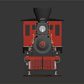 Vintage Steam Locomotive Black And Red With Gold Accents On Railroad Tracks
