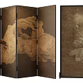 new chinese style screen 3d model