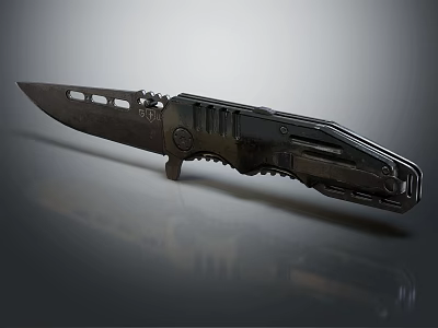 Fresh Food Ingredients Cut With Sharp Kitchen Knife For Daily Cooking 3d model