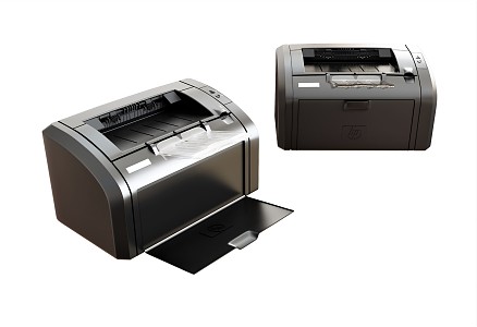 Modern printer fax machine 3d model