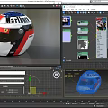Racing Helmet as Sports Equipment Featuring Marlboro and Ferrari Logos