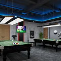 Modern Fitness Gym Interior With Treadmills Fitness Equipment Red Boxing Statue And Large Screens