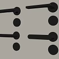 Various Modern Door Handles With Sleek Matte Black Design On Neutral Background