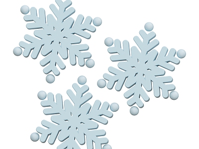 Modern Snowflake Cartoon Snowflake 3d model