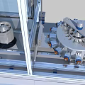 Industrial Equipment With 1700mm Transparent Glass Enclosure And Mechanical Components