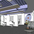 Modern Beauty Hair Salon Interior Design With Styling Chairs Mirrors And Reception Area