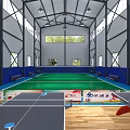 Spacious Indoor Swimming Pool Fitness Center With Bright Lighting And Seating Areas For Training
