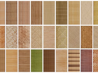 Decorative Wall Panels With Various Textures And Different Color Patterns 3d model