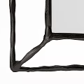 Rectangular Decorative Mirror With Black Metal Frame For Modern Home Decor 3d model