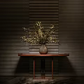 New Chinese Style Duan Jing Strip Duan Jing Platform Entrance Duan Jing Platform Floriculture Jewelry Potted Plant 3d model