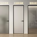 Modern Casement Doors Featuring Gray Frosted White Frosted and Clear Glass Designs