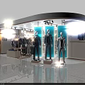 Golf Clothing Store Modern Bright Interior With Mannequins Displaying Men's Suits And Apparel
