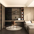 Tatami bedroom multi-function room custom furniture custom components 3d model