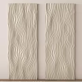 Modern 3D Decorative Wall Panel With Wavy Texture For Home Interior Design 3d model
