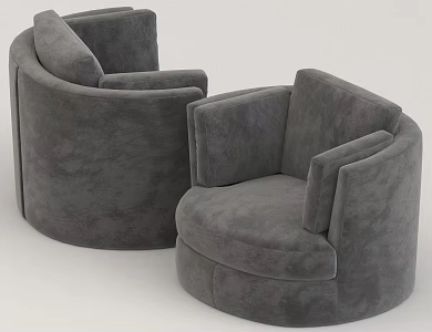 Fabric Lazy Sofa Flannel Sofa 3d model