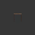 Long Wooden Bench With Natural Texture And Multiple Legs Simple Design Furniture