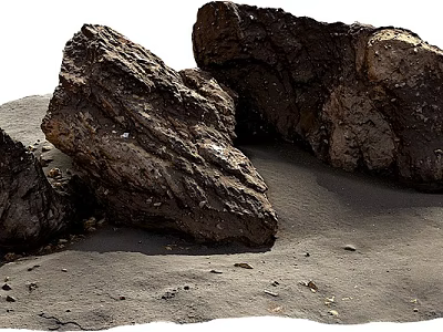 Natural Stone And Wood Materials With Rustic Texture For Decorative Use 3d model