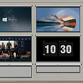 Modern projection curtain projector 3d model