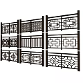 Chinese Guardrail Railing Combination 3d model
